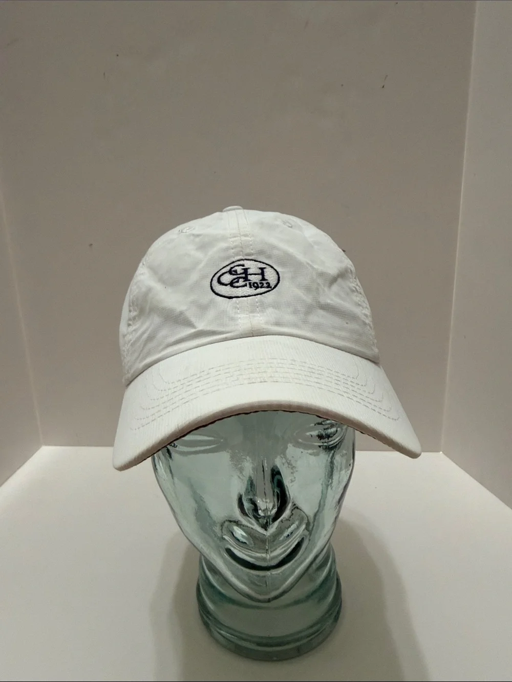 White Embroidered Crest Baseball Cap